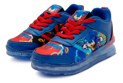Tenis Little Kids Sonic Shadow Personaje Con Luces Para Niño