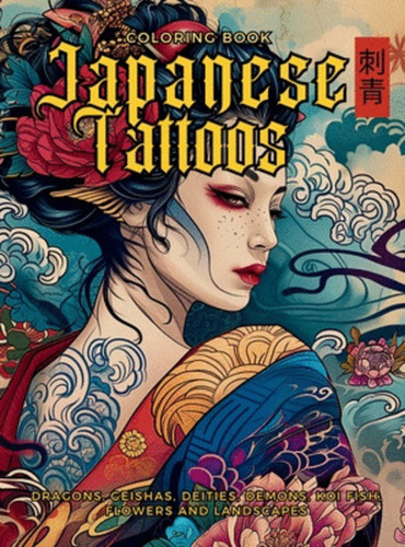 Libro Japanese Tattoos Coloring Book: The Art Of... (inglés)