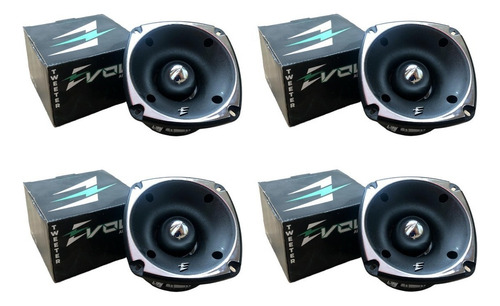 Kit 4 Super Tweeters Evok Ste 400 Preto Cromado 200w Rms