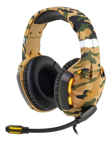 Auriculares Havit Gamer H2001d Led Usb + P2 3.5mm Camuflado Camuflado Marron Verde Negro