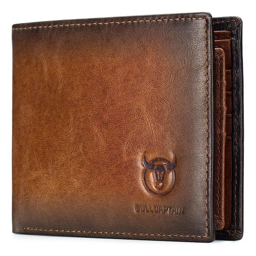 Carteras Para Hombres Rfid Blocking Slim Bifold Cuero