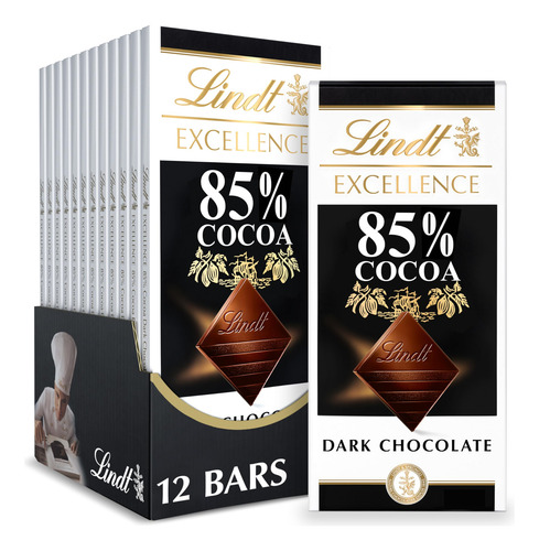 Chocolates Oscuros Lindt Excellence 85% Cacao 100 Gramos Pac