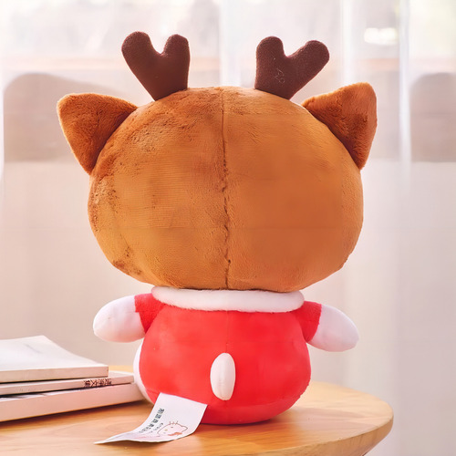 Peluche Hello Kitty Navidad Personaje Sanrio Felpa Suave Color Blanco