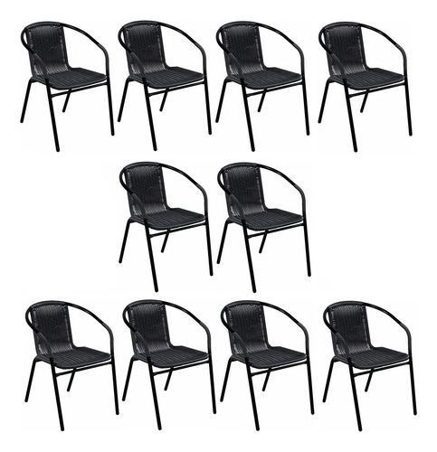 Btexpert Indoor Outdoor 10 Set De Diez Sillones Curvos En La