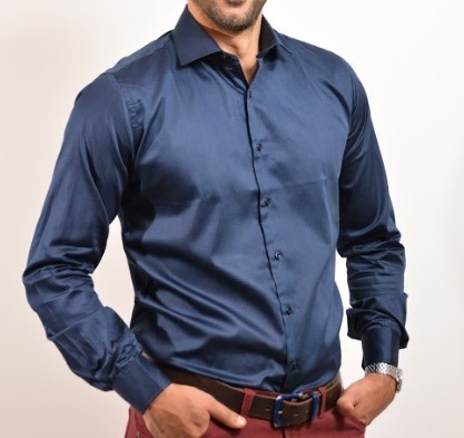 Camisa De Vestir Slim Fit Asombrus Hombres Altos