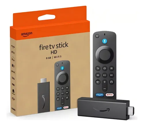 Amazon Fire TV Stick HD 4ª Gen Preto 8GB 1GB WI-FI 5 (2024