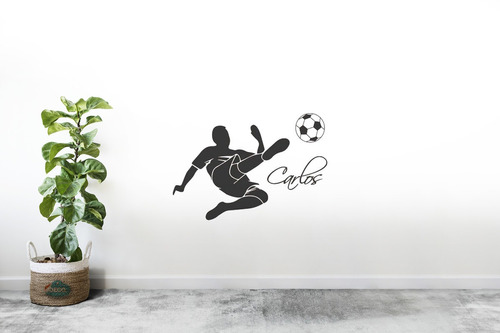 Vinil Decorativo Fútbol Con Nombre Personalizado