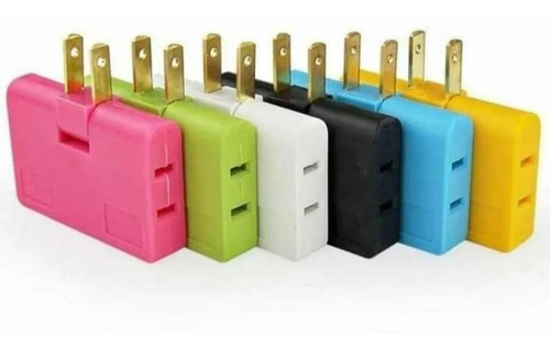 Imagen 4 de 7 de Adaptador Triple Enchufe Plano Giratorio