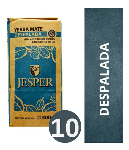 Yerba Mate Jesper Despalada Pack De 10 X 500 Gr