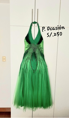 Vestido Para Fiestas, Gasa, Tull Y Pedrería Largo Talla S