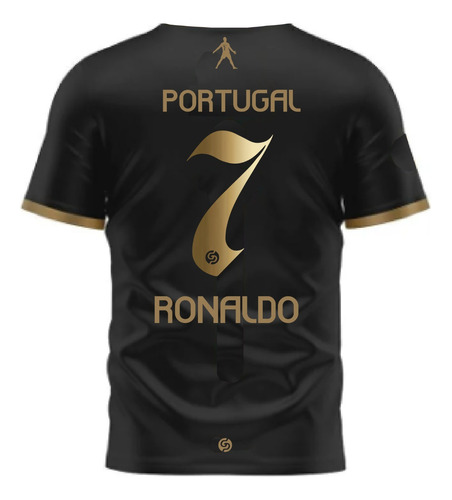 Camiseta Cr7 Portugal Dorada Conmemorativa