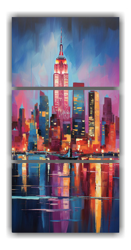 120x240cm Cuadros Abstractos Ciudad Nueva York Decoración V