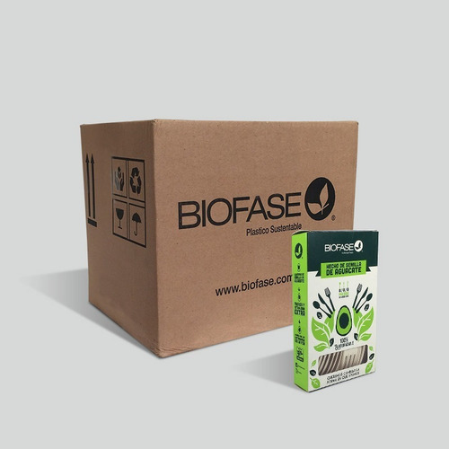Cubiertos Mix Biofase® Biodegradable A Base De Aguacate