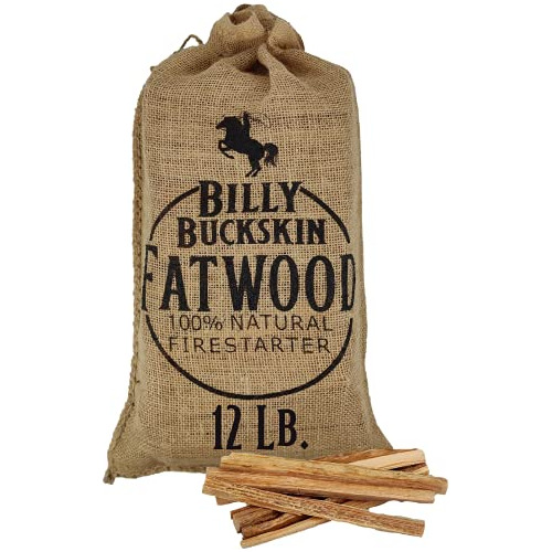 Bolsa De Arpillera De 12 Lb. De Fatwood Sticks Encender...