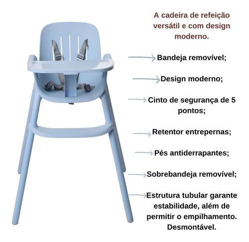 Imagem 3 de 8 de Cadeira Alimentação Portátil Refeição Bebê Cadeirinha Poke