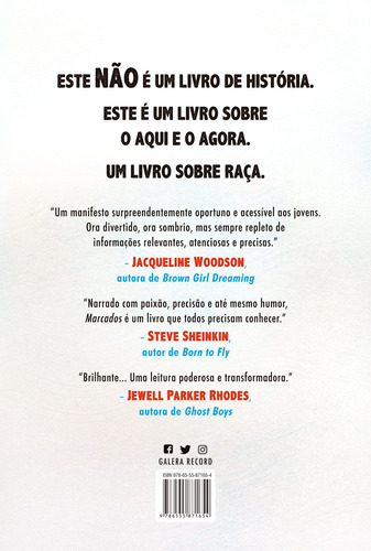 Marcados: Racismo, antirracismo e vocês, de Reynolds, Jason. Editorial Editora Record Ltda., capa mole em português, 2021