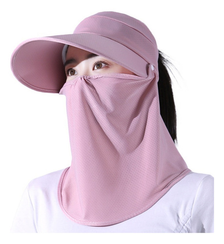 2 Pcs Mujeres Sol Sombrero Cara Máscara Ciclismo Parasol