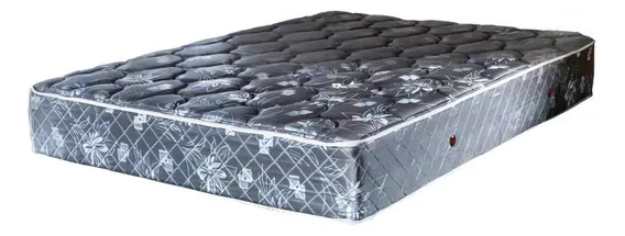 Colchón Espuma 2 Plazas 130cm X 190cm X 24cm Alta Densidad 30kg Luna Del Sur Gris Oscuro