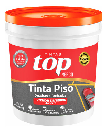 Tinta Para Pisos E Quadras Base Agua 0,900ml