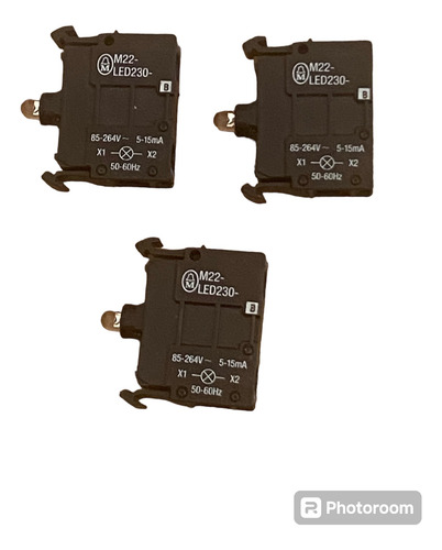 M22-led230-b Led Azul 120v -230v Frontal 3pzas Moeller (Usado)