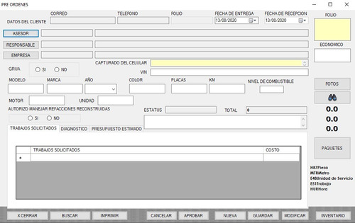 Scota Software De Control Interno Para Taller Automotriz