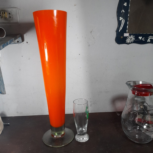 Imagem 1 de 10 de Vaso Cristal Alto 51 Cm Altura, Antigo, Lindo. Ótimo