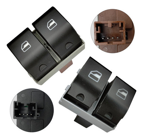 Kit Switch Control Vidrios Ventanillas Seat Ibiza 2003-2009