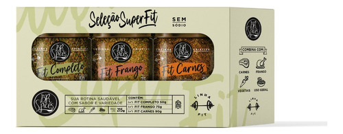 Kit Seleção Super Fit Com 3 Potes Linha Fit Br Spices 215g