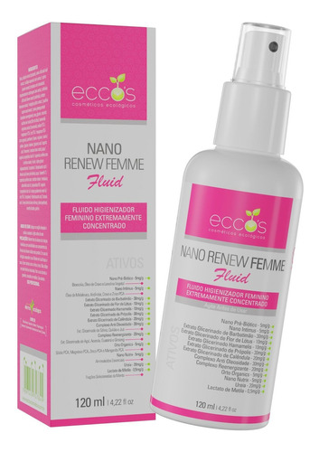  Fluido Higienizador Intimo - Renew Femme Fluid 120ml Eccos