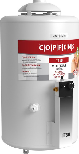 Termotanque Coppens Recuperación Simultánea Multigas 50l