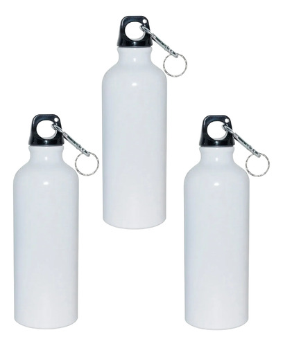 Botella Blanca De Aluminio Con Arnes Y Tapar Para Sublimar 