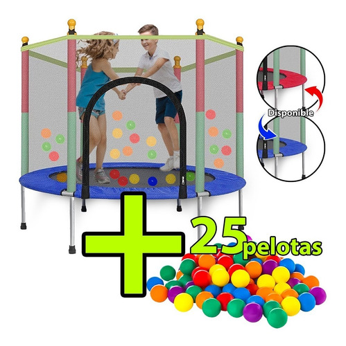 Imagen 4 de 7 de Trampolín Cama Elástica Cobertor Red De Colores Niños Otec