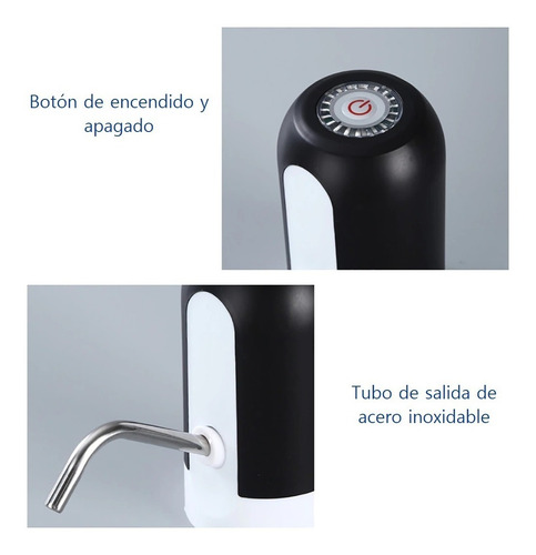 Imagen 4 de 9 de Dispensador Automático De Agua Para Botellón Recargable Usb