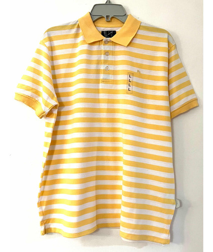 Polera Marca Rainforest Talla L Amarillo Y Blanco Usado