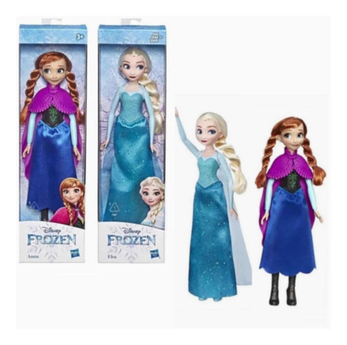 Bonecas Anna e Elsa 30cm Disney Frozen Hasbro