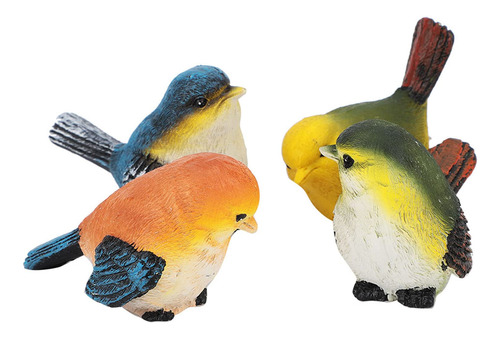 4 Estatua Pajaro Jardin Decoracion Figura Animal Mini Modelo