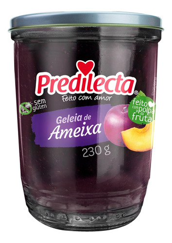 Geléia Predilecta ameixa em copo sem glúten 230 g