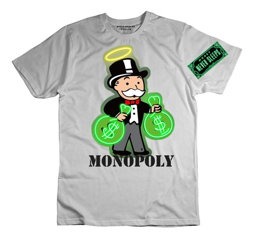 Playera Monopoly Money Never Sleeps