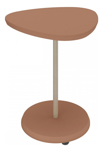 Mesa De Canto Bia 100% Mdf Terracota - Pnr Móveis Cor Marrom
