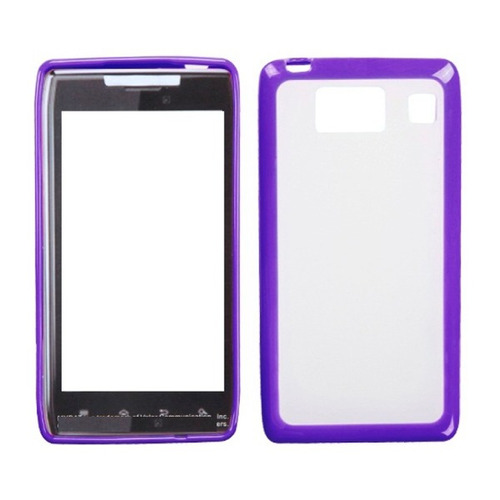 Funda Protector Motorola Droid Razr Hd Xt926 Morado Y Transp