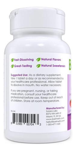 Barimelts Adek 60 Fast Melting Tablets Sabor Sin Sabor
