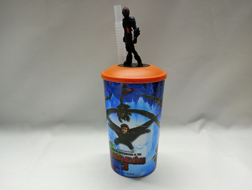 Vaso De Plástico Cinemex 2019 Como Entrenar Mi Dragon 3 Azul (Usado)
