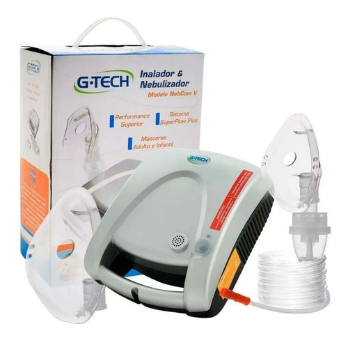 Nebulizador E Inalador Tecnologia Super Flow Gtech Nebcomv