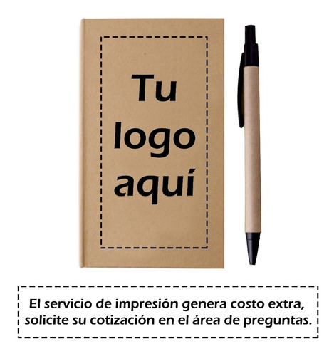 Imagen 3 de 10 de Libreta Ecologica Con Boligrafo Y Broche