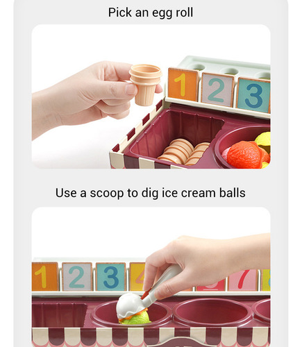 Set De Juego Para Niños Ice Cream, Juego De Matemáticas Y Ló