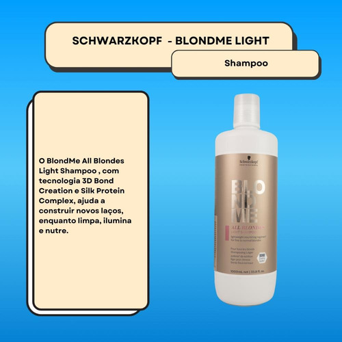 Schwarzkopf Blondme Light Shampoo 1l