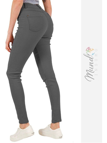 Imagen 1 de 3 de Pantalón Leggins Tipo Jeans Elástico De Mujer (colores)