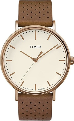 Timex Reloj Fairfield Unisex De 1.61 Pulgadas, Tono Oro