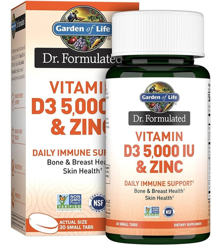Zinc + Vitamina D3 30tbs - Unidad a $6197