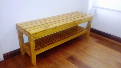 Banco De Madera Para Baño, Recibidor, Vestuario